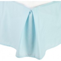 12 Inches Drop Bed Skirt Solid Aqua Blue Egyptian Cotton 1000 Thread Count