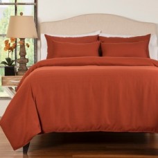 Brick Red Duvet Cover Egyptian Cotton 1000-Thread Count