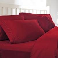 Queen Red Pillowcases Egyptian Cotton 1000 Thread Counts