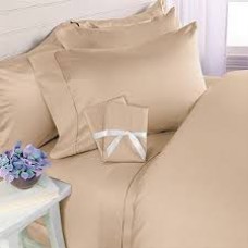 Beige Flat Sheets Egyptian Cotton 1000-Thread Count 