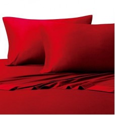 Red Fitted Sheets Egyptian Cotton 1000-Thread Count 