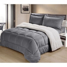 Comforter Cover King Size Egyptian Cotton 1PC Gray