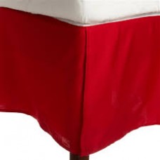 24 Inches Drop Bed Skirt Solid Red Egyptian Cotton 1000 Thread Count