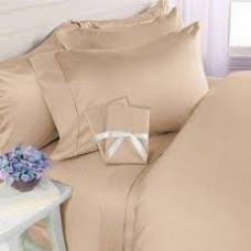 Beige 1000-Thread Count Egyptian Cotton Waterbed Sheet Set